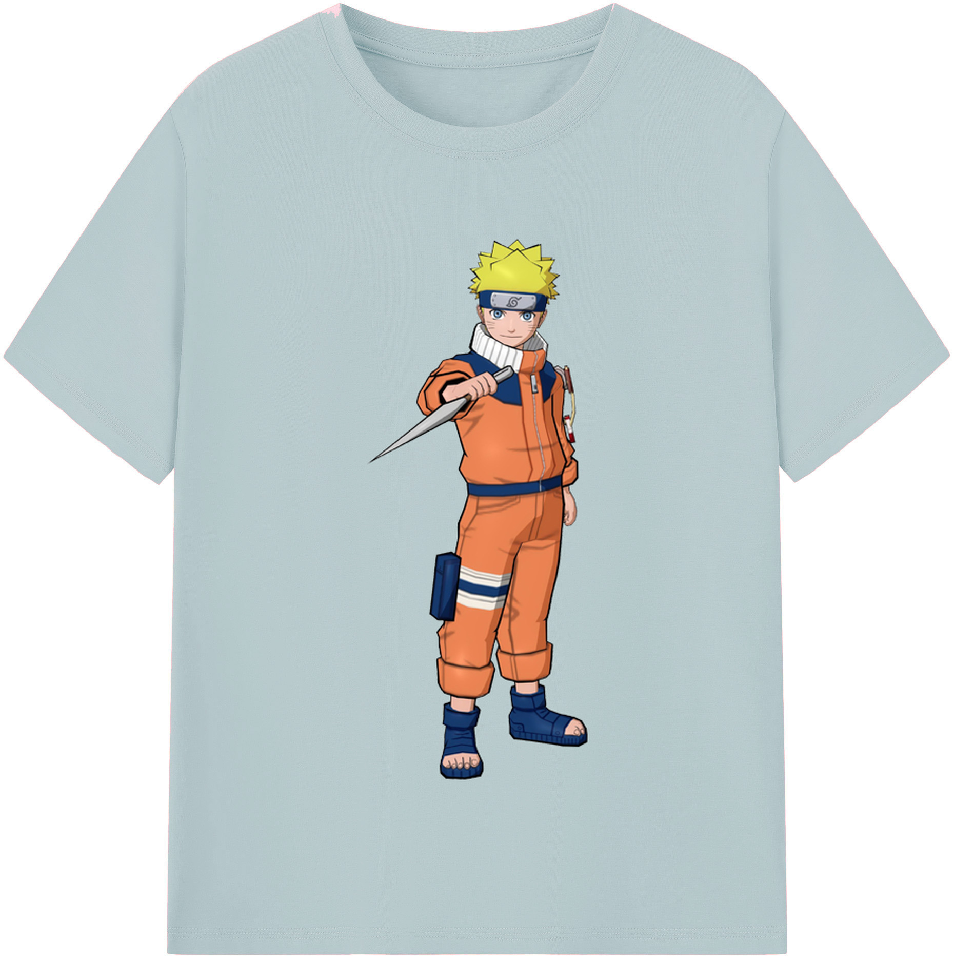 （画像用） NARUTO -ナルト- うずまき ナルト Uzumaki Naruto 綿100％半袖Tシャツ（フロントプリント）